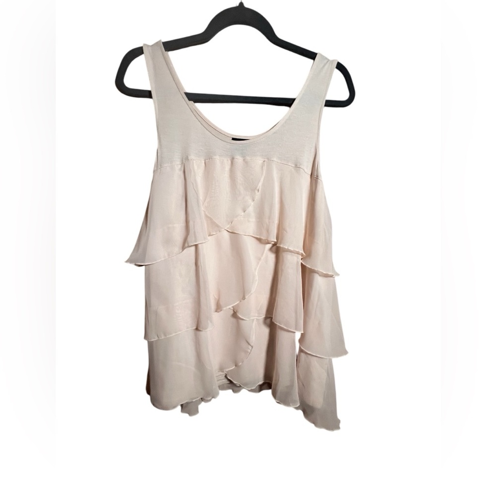 H & M chiffon layered pale pink sleeveless top - Size Large
